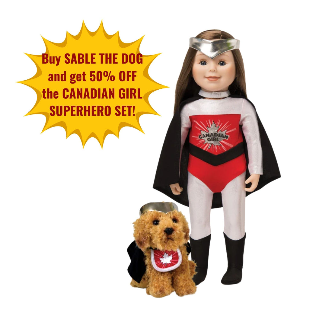 Sable the Dog for 18-inch Dolls
