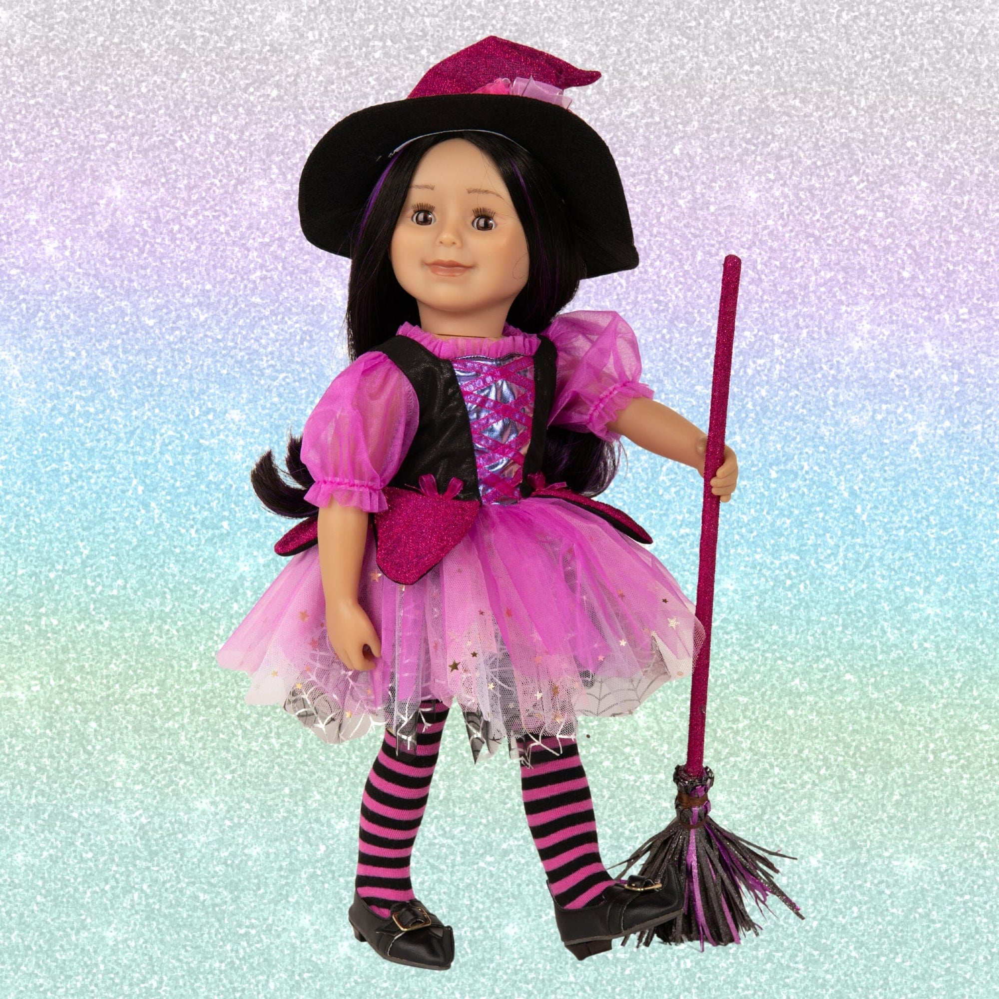 Halloween costume will cast spooky spells on everyone!  For all 18 inch dolls including American Dolls