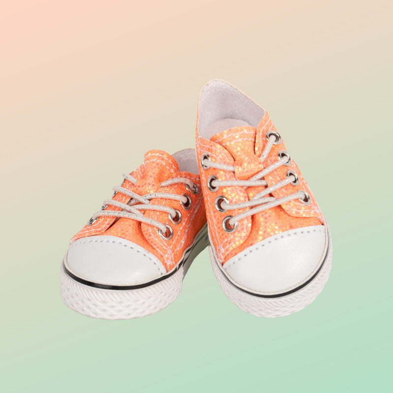 Peachy Keen Runners for 18-inch dolls.  Footwear made for Maplelea dolls but fit all dolls.