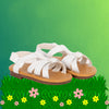 KM16 criss cross sandals white for 18 dolls Maplelea