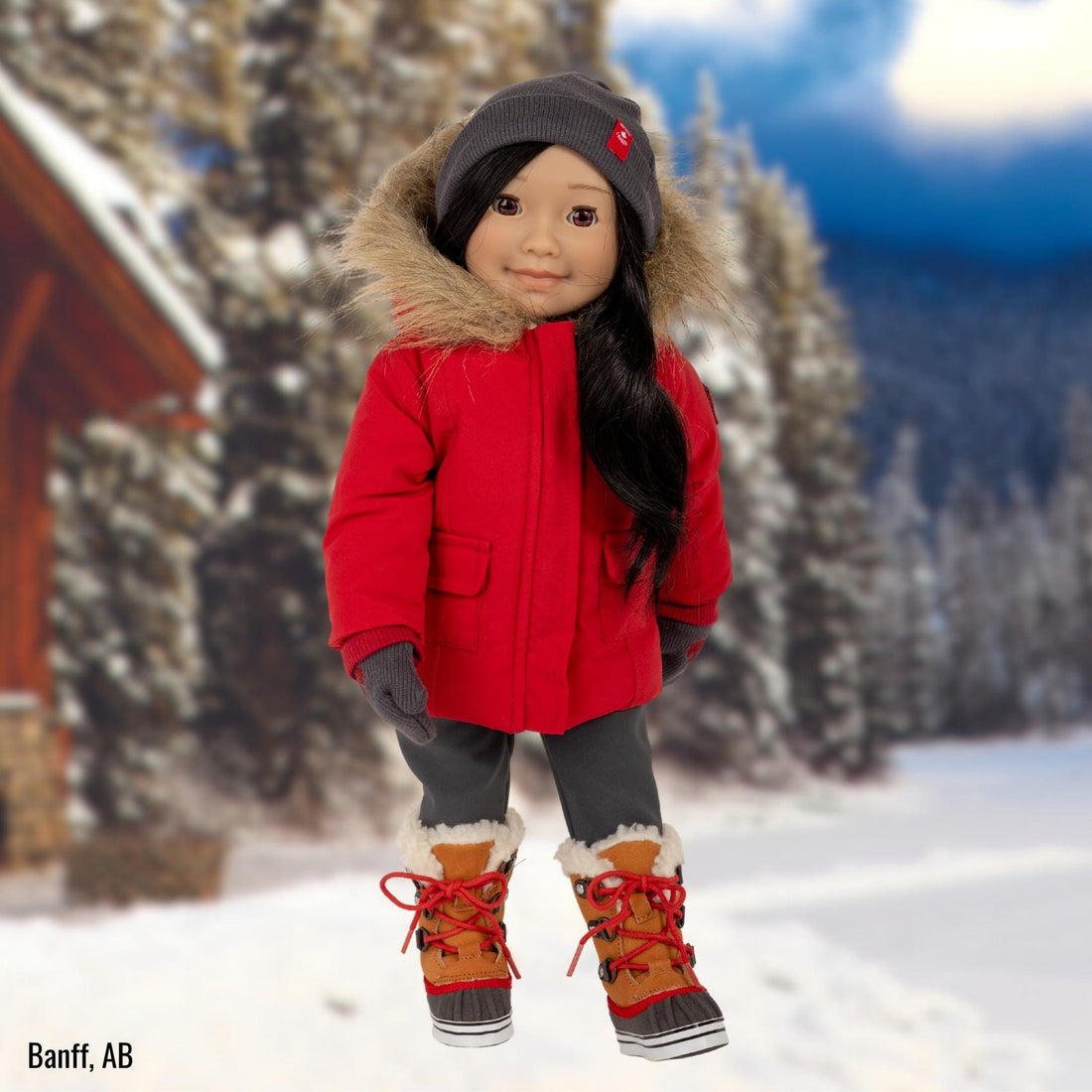 KM171 Far North Parka on Maplelea 18 inch boy doll 