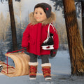 18-inch doll wearing storm stompers winter boots KM97 suitable for American Girl dolls
