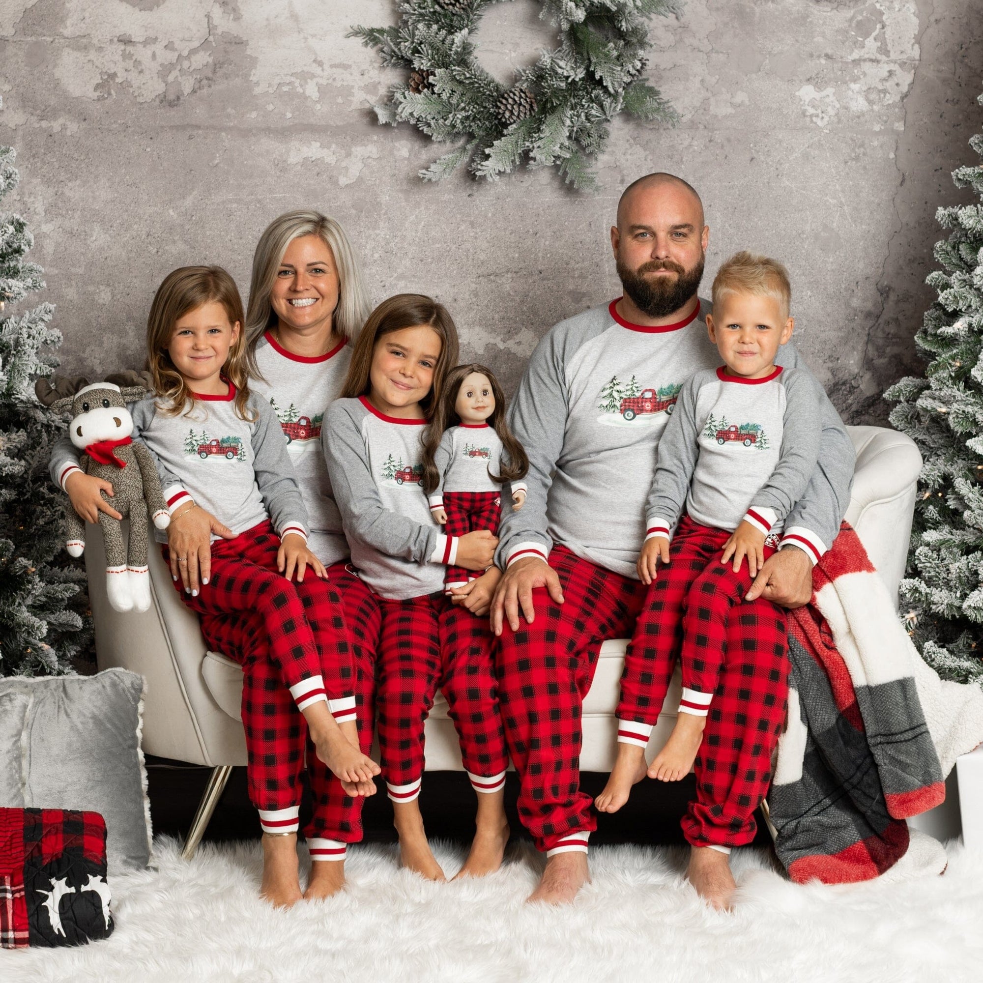 Fleece Navidad Christmas Family Pajamas Sale-Beepumpkin™