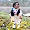 Maplelea doll in Canyon's Dress Northern Wiya Traditional Indigenous outfit  Salt Sprint Island, BC