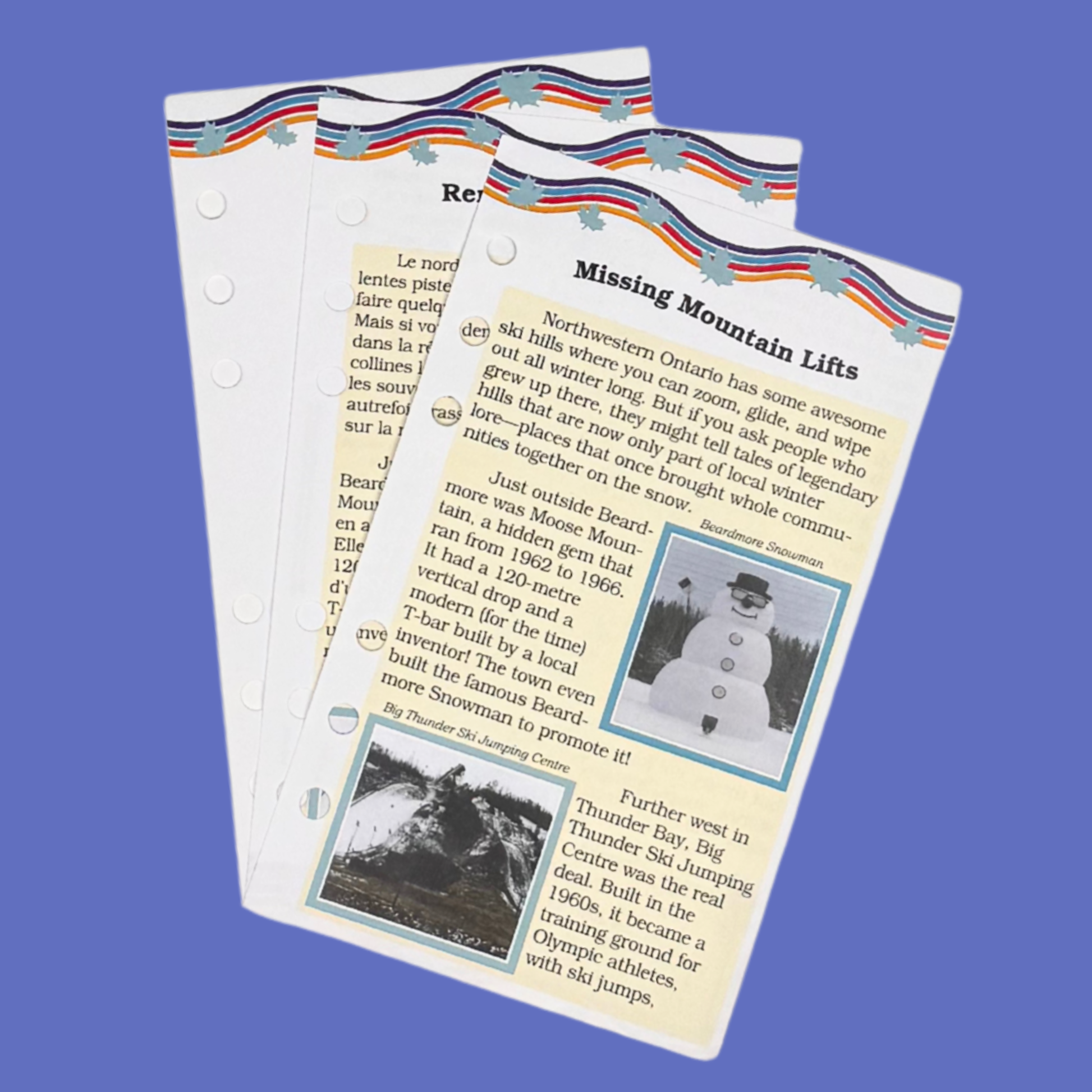 18-inch doll hat and mitts journal pages.