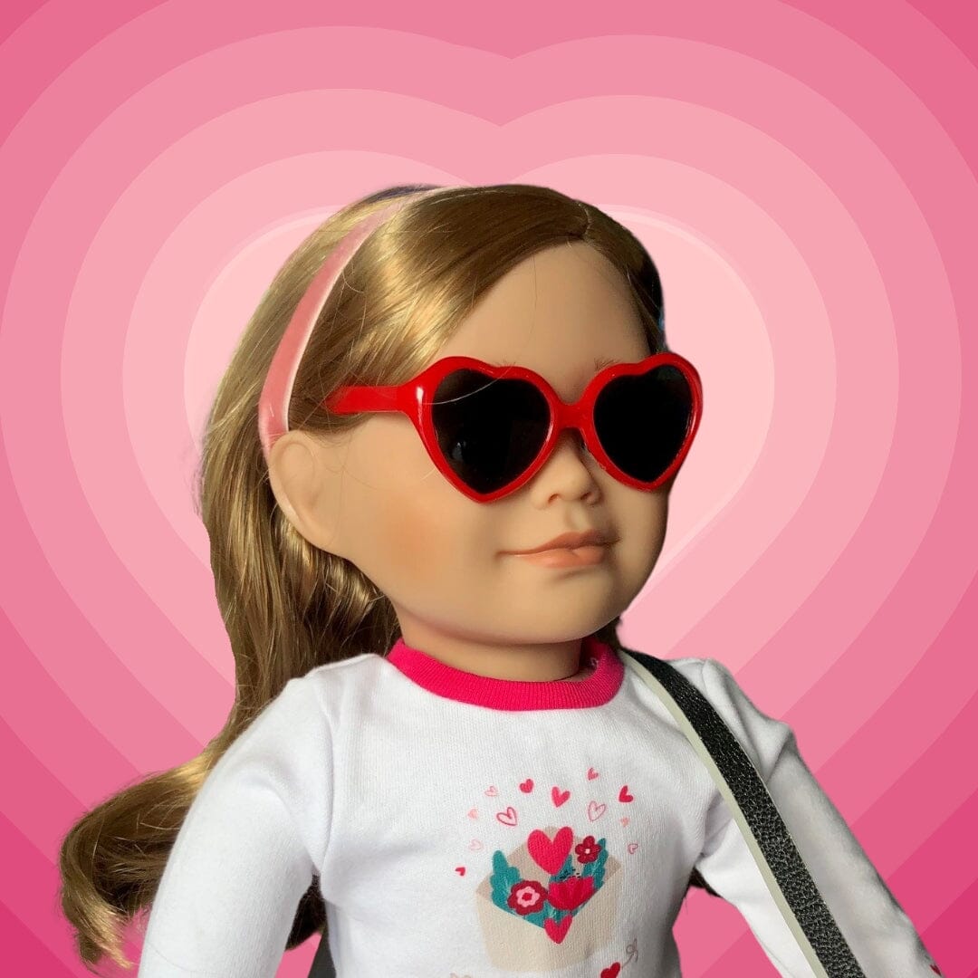 Red Heart Sunglasses for 18-inch Dolls