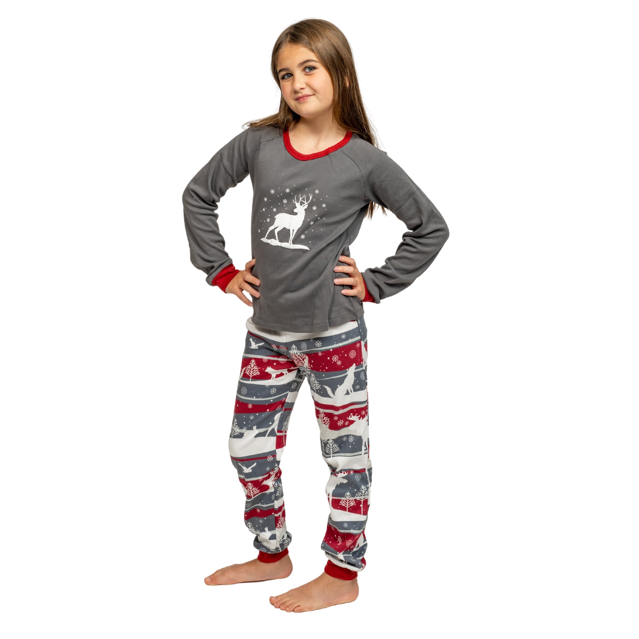 Maplelea | Matching Family Pyjamas | Forest Snow PJs for Adults