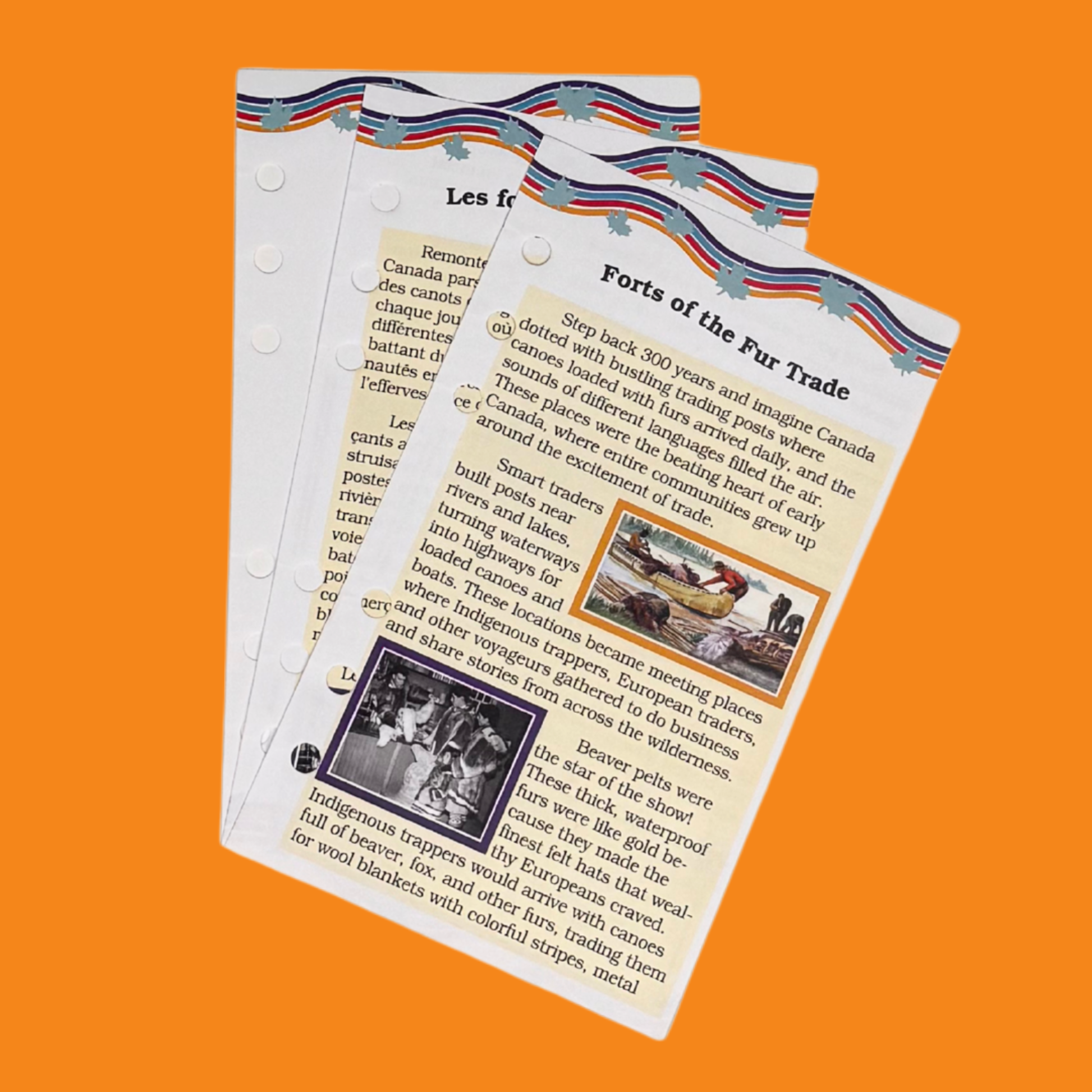 Journal pages for trading post striped sweater for 18-inch dolls.