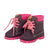 Maplelea purple hiking boots fit all 18" dolls with cute pink details and trademark Maplelea sole 