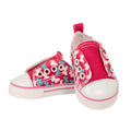 Mix 'n' match these fun butterfly sneakers with no laces with Camp Maplelea outfits for 18