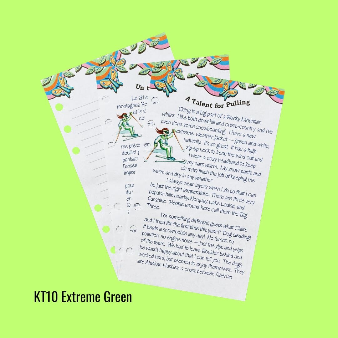 XKT10 Extreme Green Journal Pages