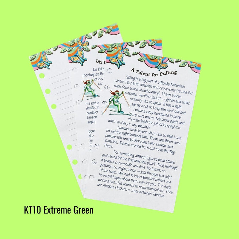 KT10 Extreme Green Journal Pages