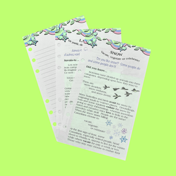 XKT14 Snow Crystal JOURNAL PAGES
