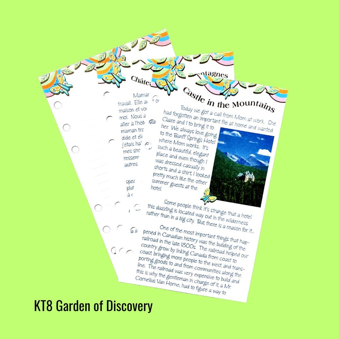 KT8 Garden of Discovery Journal Pages