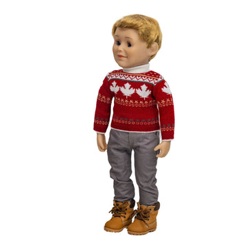 Maple Cabin Forest Set: Sweater & Jeans for 18-inch Doll