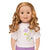 KMF28 Maplelea Friend 18 inch doll with long curly red-blonde hair, light skin, brown eyes, freckles