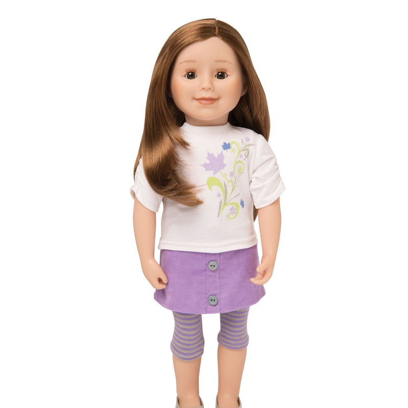 KMF29 Maplelea Friend 18 inch doll with long caramel hair, light skin, brown eyes