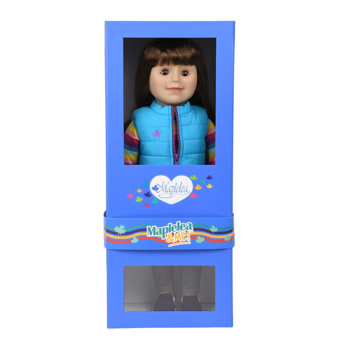 KMF46U-ES Maplelea&ME! Doll, Long Brown Hair with Bangs, Rust-brown eyes, in Go With the Snow PJs.  No Story Journal. No Box.