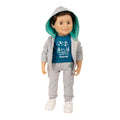 Maplelea boy doll wearing white runners for 18