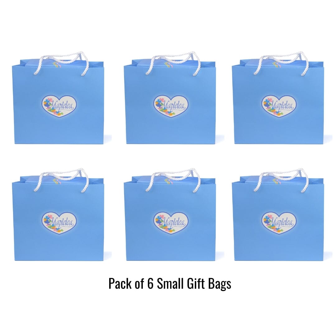 6 Maplelea Blue Gift Bags-Set of 6 Small Bags