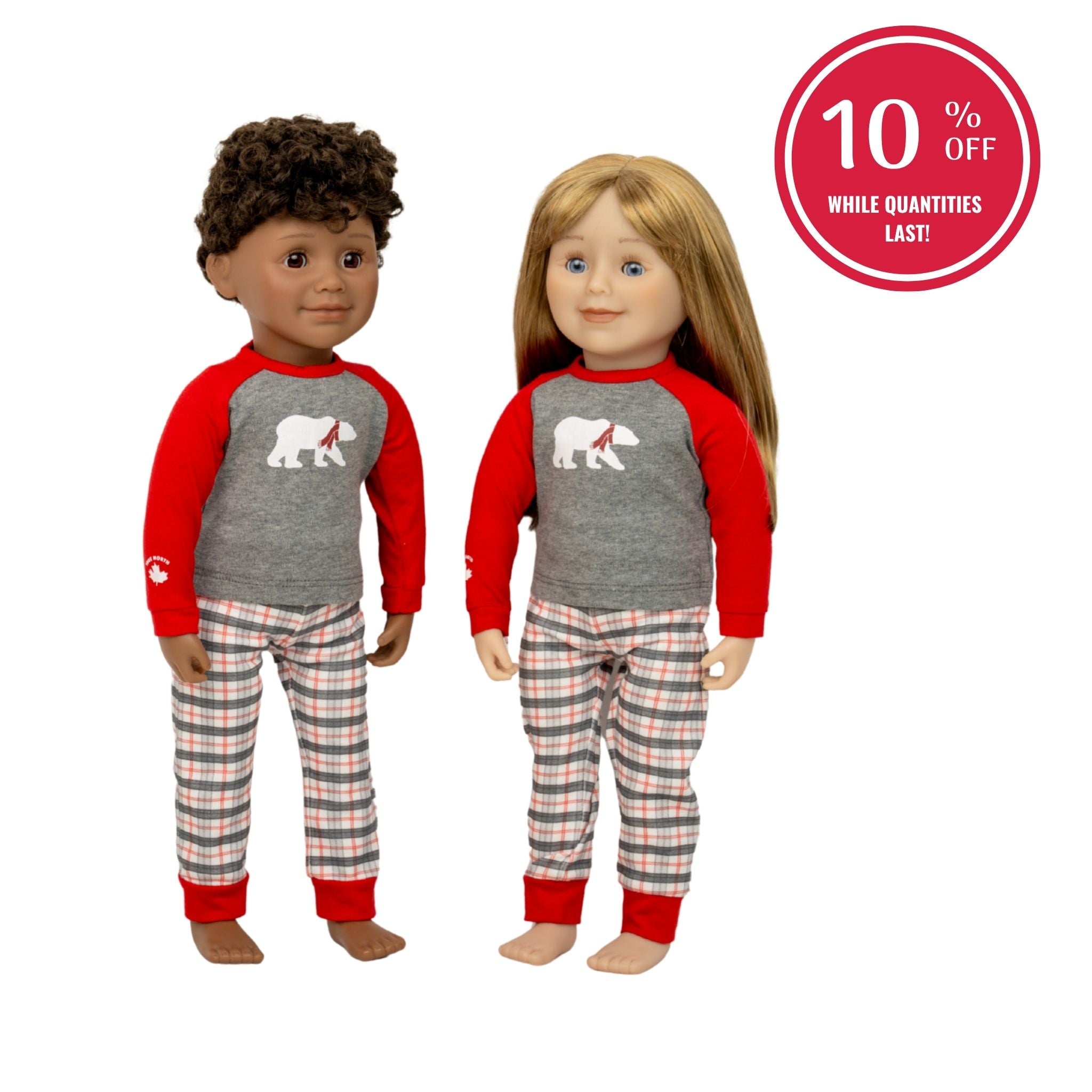 Polar Plaid PJs for 18-inch Dolls