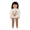 My Dear Reindeer Outfit: Sweater, Leggings & Ornament for 18-inch Doll