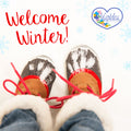 Close-up of red laces and sherpa lining on Maplelea doll winter boots for 18 inch Maplelea Dolls and American Girl Dolls - Footwear
