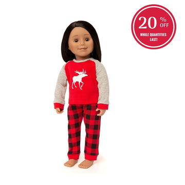 Canadian Moose PJs for 18-inch Dolls