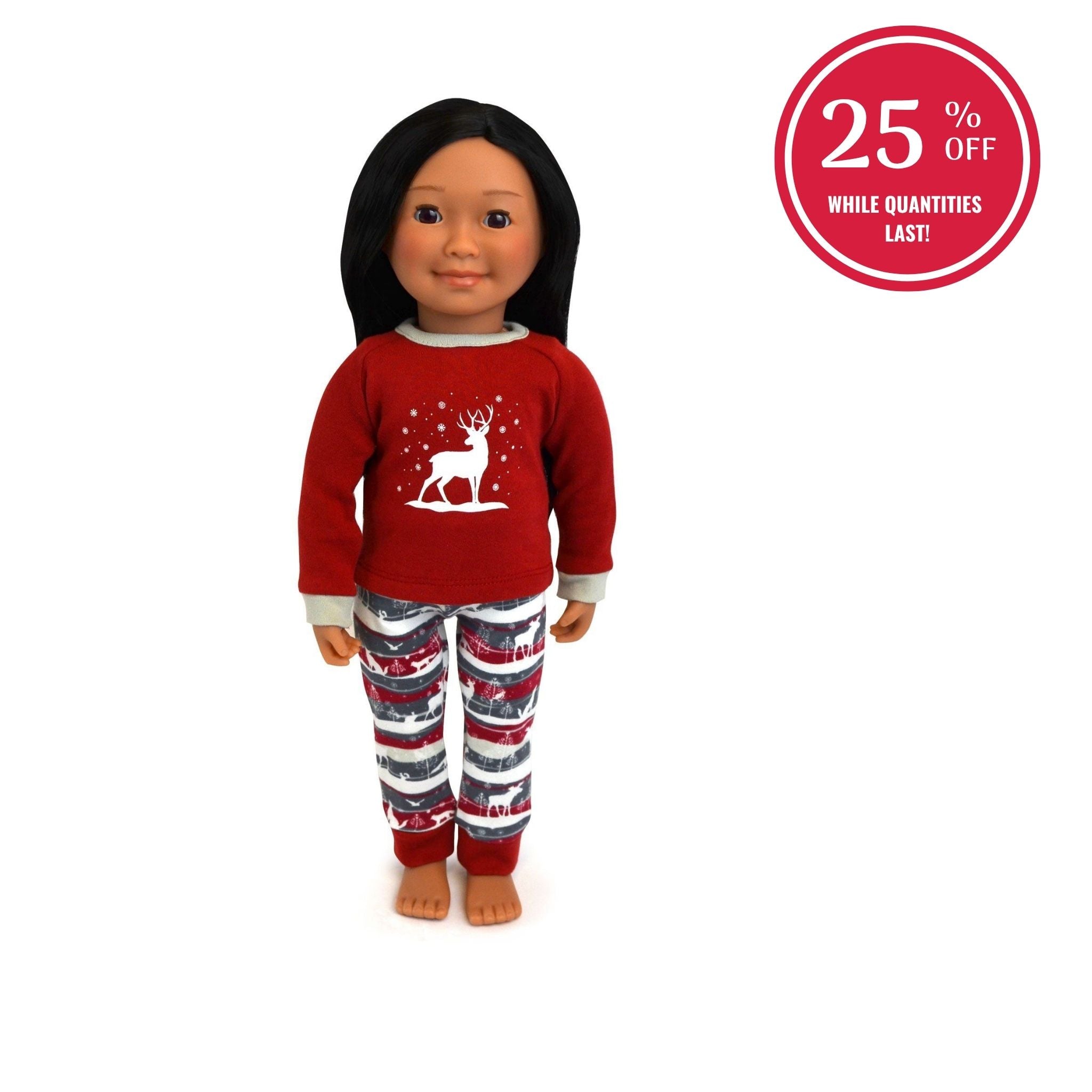 Forest Snow PJs for 18-inch Dolls