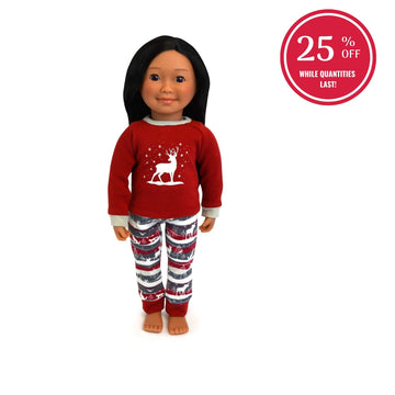 Forest Snow PJs for 18-inch Dolls