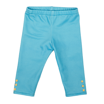 XKJ50 Blue Button-Cuff Leggings for 18-inch Dolls