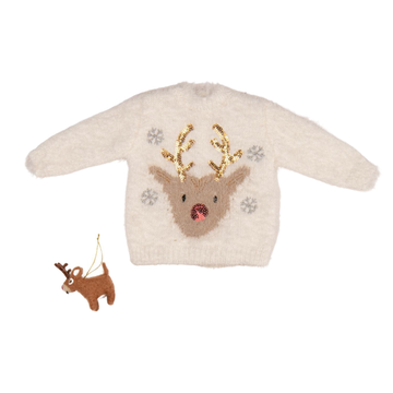 XKM189 Reindeer Sweater and Ornament