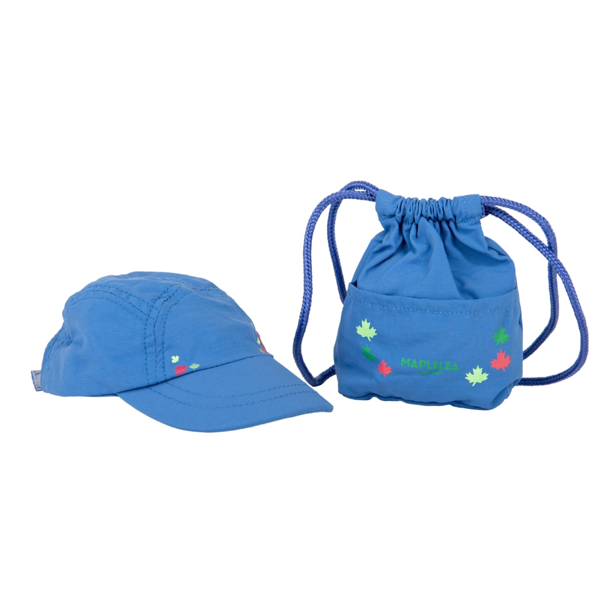 a flat of walk in the wild hat and bag on a white background.