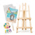 Art set wil easel, artboards, paint palette, 2 paint brushes and 5 pretend paint tubes for 18" dolls