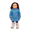 Northern doll wearing traditional Inuit garment kusuk with sealskin boots.