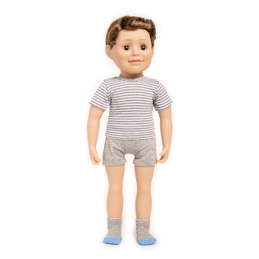 Co-ordinating set of underwear, t-shirt and socks for 18 inch boy doll