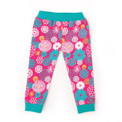 Floral pattern pajama bottoms for18 inch dolls.