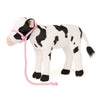 Plush poseable high quality cow with pink halter. Fits all  18 inch dolls. Maplelea.com
