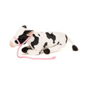 Plush poseable high quality cow with pink halter. Fits all 18