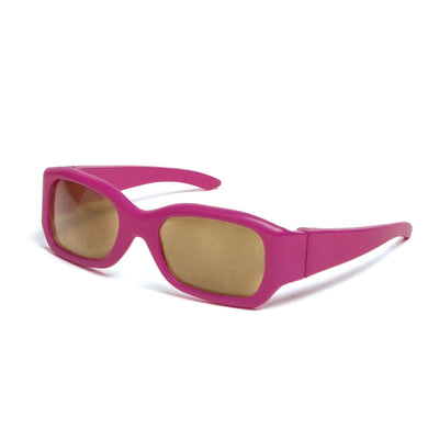 Fuchsia pink sunglasses fit all 18 inch dolls.