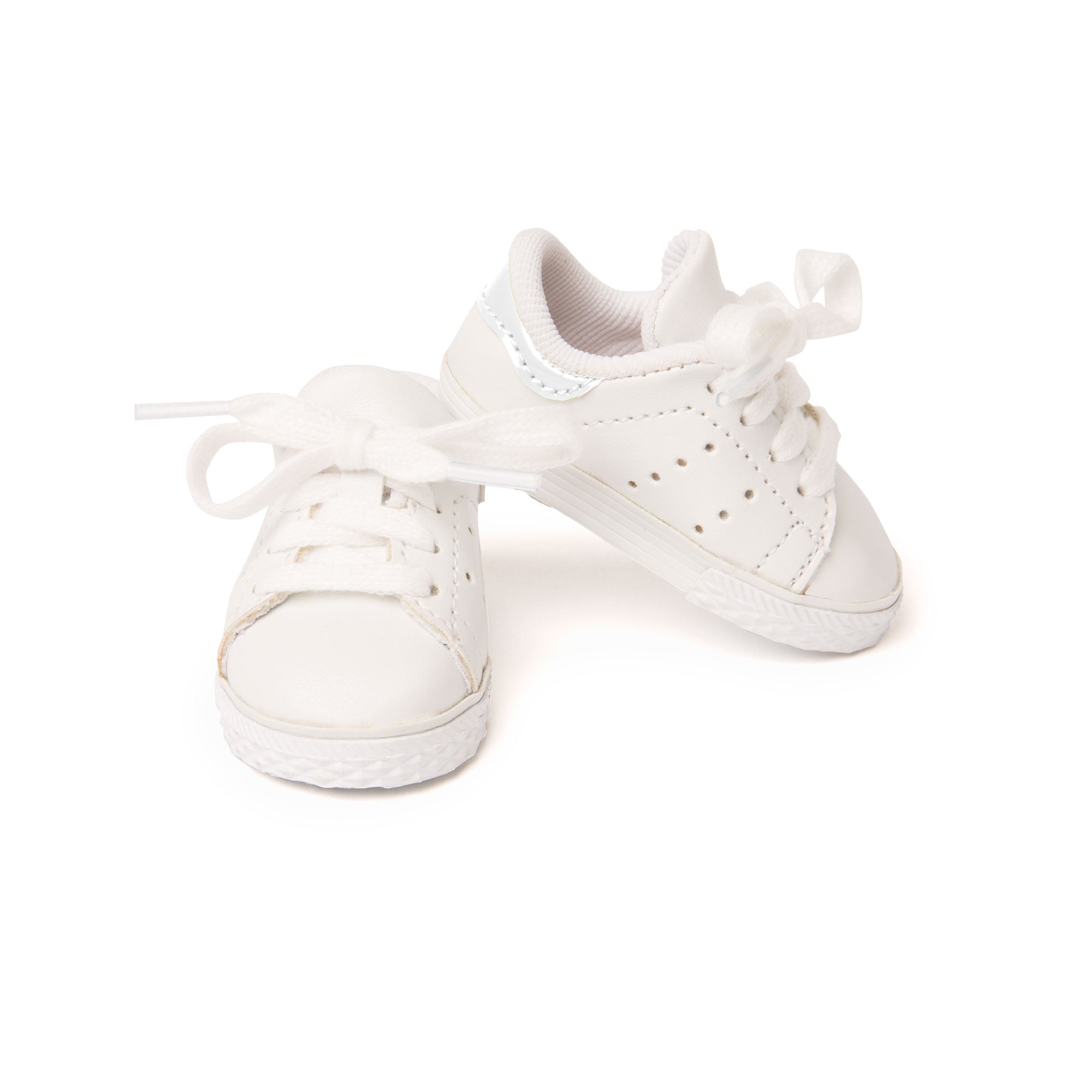 Classic white 18" doll sneakers made with quality workmanship fits all 18" dolls 