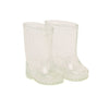 Clear sparkly rain boots fit all 18 inch dolls.