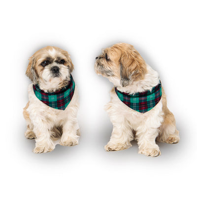 Go With The Snow! Plaid Bandana for Dogs