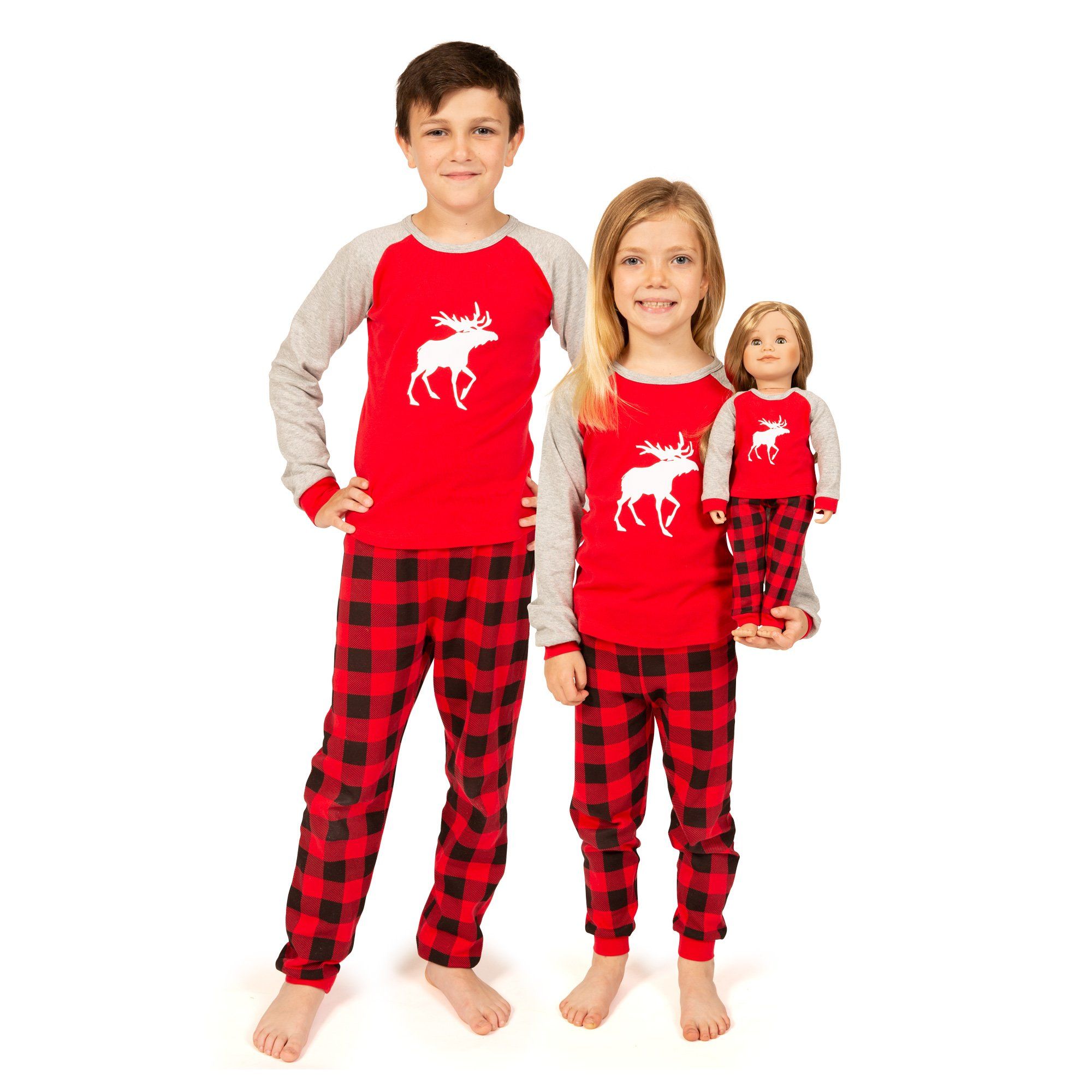 Maplelea Christmas Pajamas for Family Unisex Canadian Moose Family Pajamas Matching Sets for Adult