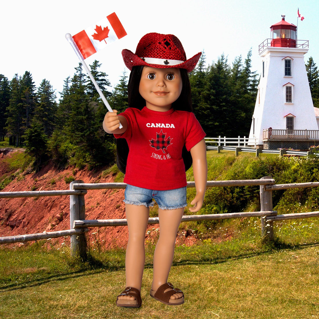 Canada Day outfit for dolls Maple leaf