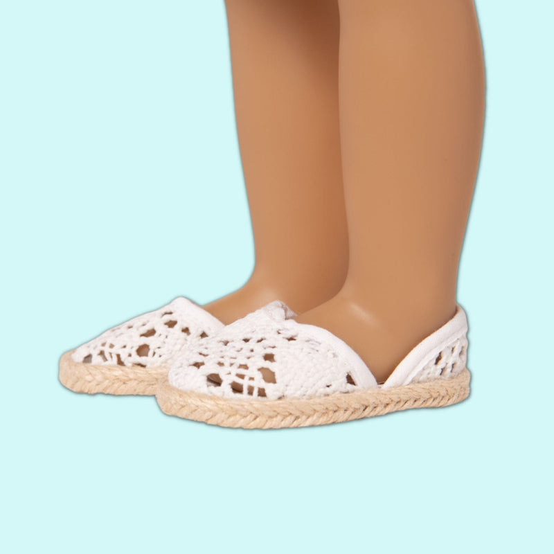 Lace sandals for 18 inch dolls