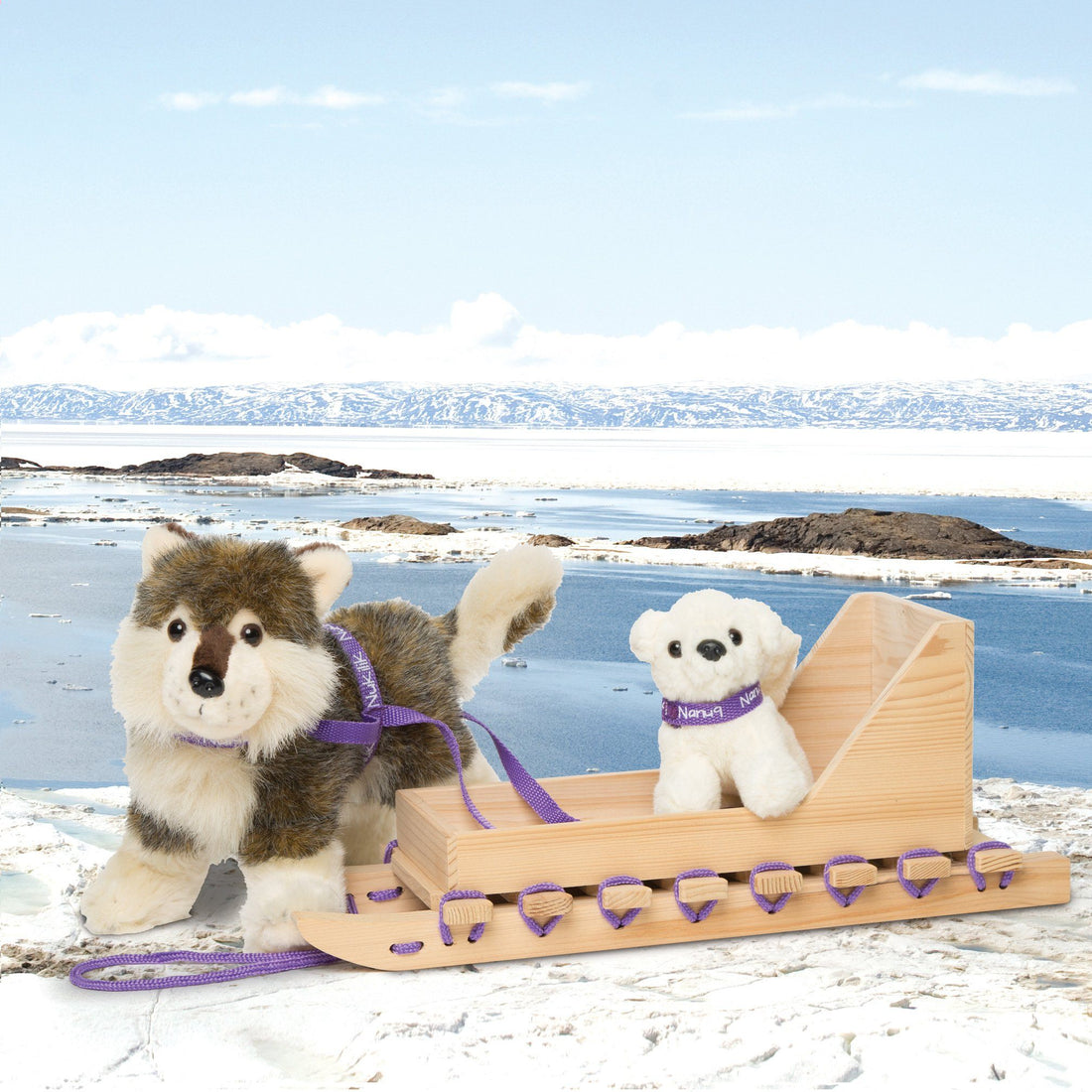 Qamutiik traditional Inuit sled for 18 inch dolls. Product of Canada