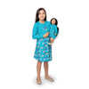 18-inch doll and girl matching dresses