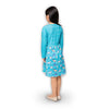 Girl wearing a comfy dress shown from the back.  Available at Maplelea Canadian Girl Dolls.