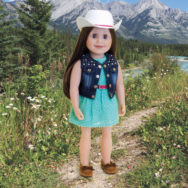 Stampede Style - Dress, Cowboy Hat and Vest for 18-inch Dolls
